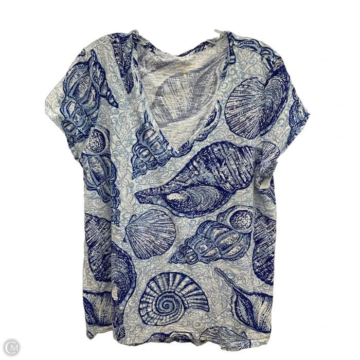 Top Short Sleeve By Lilly Pulitzer In Blue, Size: Xl