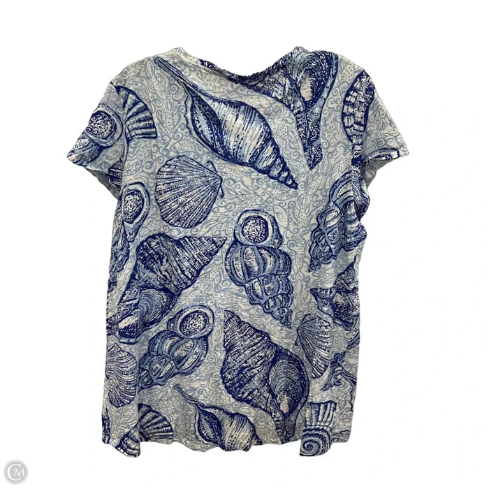 Top Short Sleeve By Lilly Pulitzer In Blue, Size: Xl