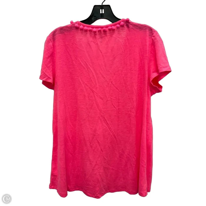Top Short Sleeve By Lilly Pulitzer In Pink, Size: Xl