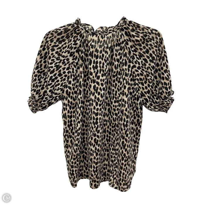 Top Short Sleeve By Loft In Animal Print, Size: S