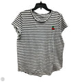 Top Short Sleeve By Loft In Black Denim, Size: Xl