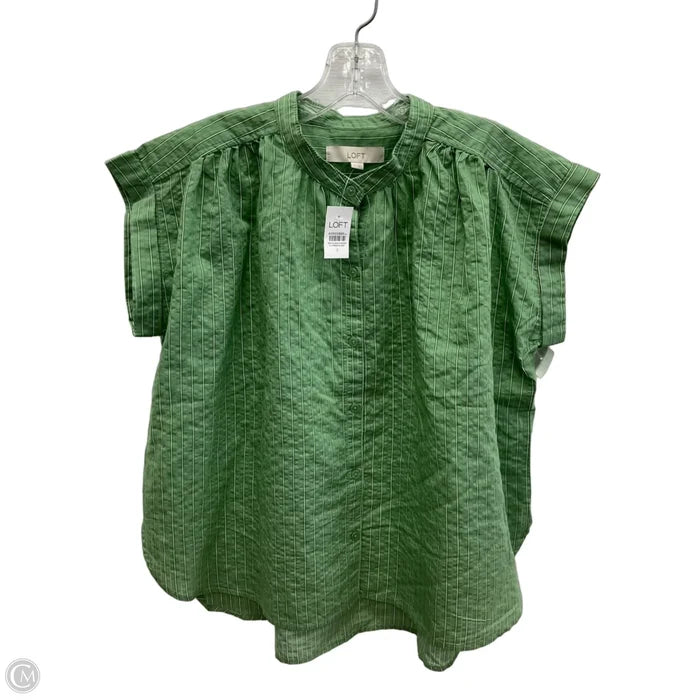 Top Short Sleeve By Loft In Green, Size: S
