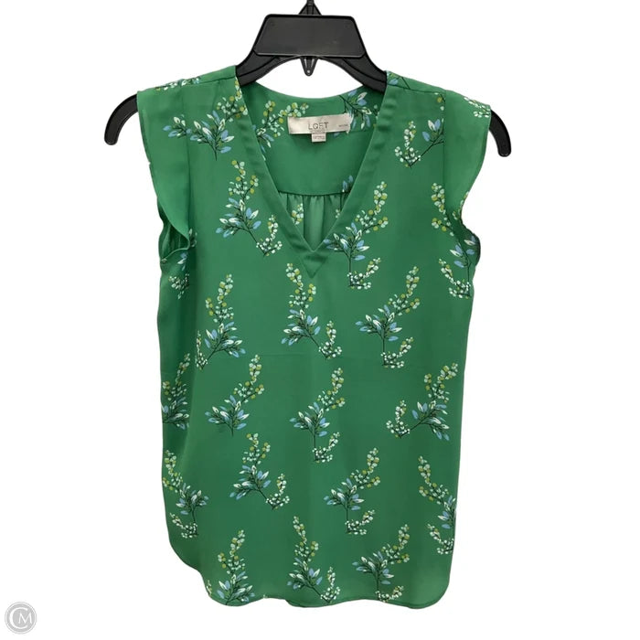 Top Short Sleeve By Loft In Green, Size: Xxsp