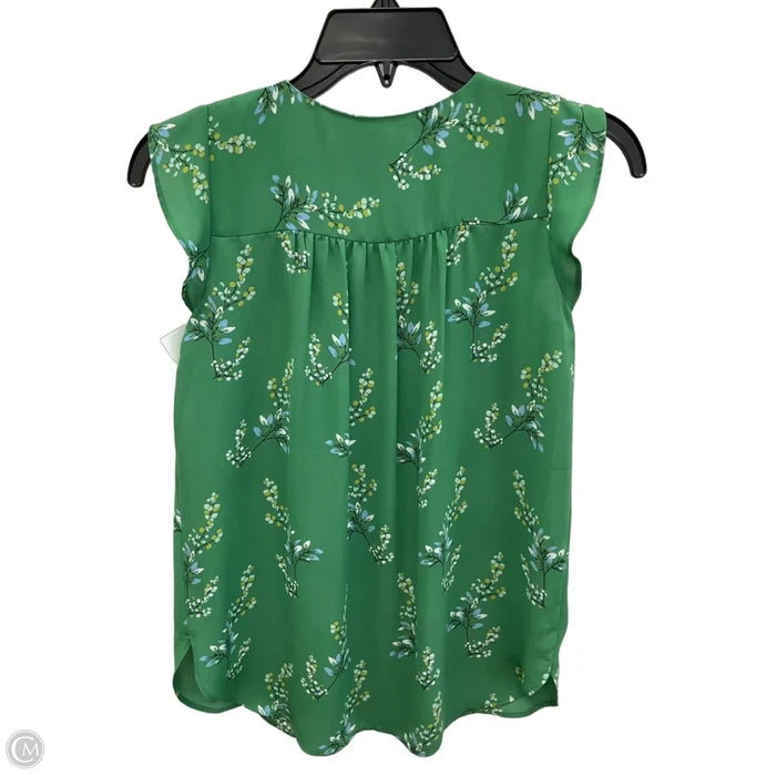 Top Short Sleeve By Loft In Green, Size: Xxsp