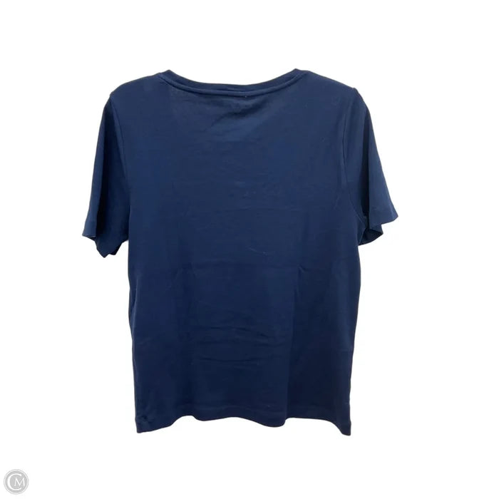 Top Short Sleeve By Loft In Navy, Size: Xl