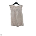 Top Short Sleeve By Loft In Pink & White, Size: 1x