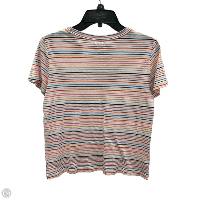 Top Short Sleeve By Loft In Striped Pattern, Size: S