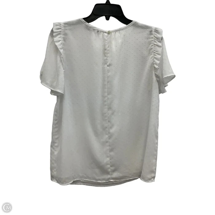 Top Short Sleeve By Loft In White, Size: M