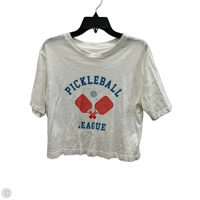 Top Short Sleeve By Lou And Grey In White, Size: S