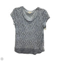Top Short Sleeve By Lucky Brand In Blue & White, Size: S