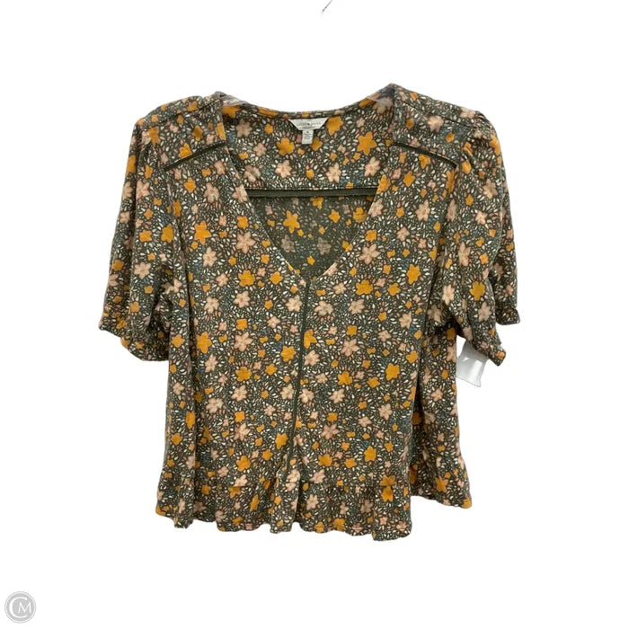 Top Short Sleeve By Lucky Brand In Green, Size: M