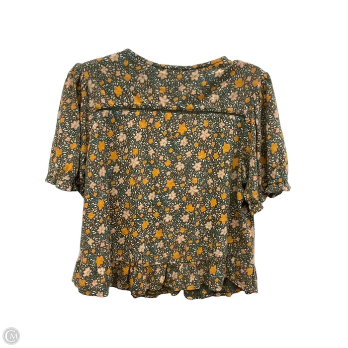 Top Short Sleeve By Lucky Brand In Green, Size: M