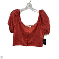 Top Short Sleeve By Lucky Brand In Orange, Size: L