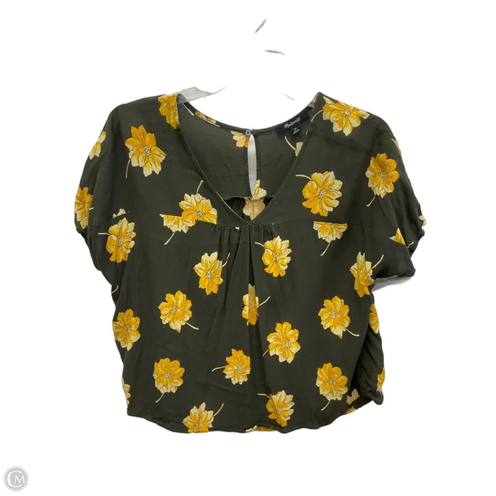 Top Short Sleeve By Madewell In Green, Size: Xs