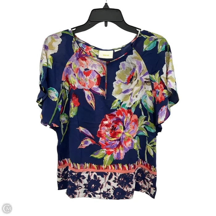 Top Short Sleeve By Maeve In Blue, Size: S