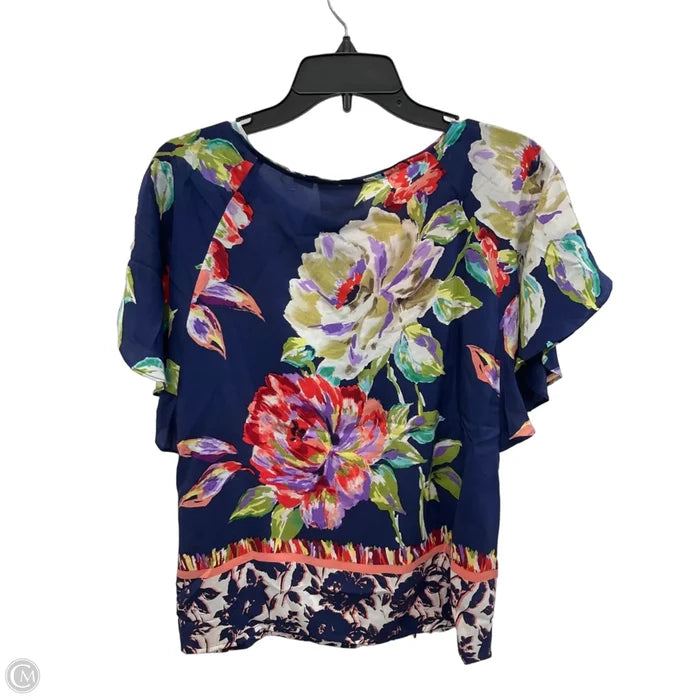 Top Short Sleeve By Maeve In Blue, Size: S