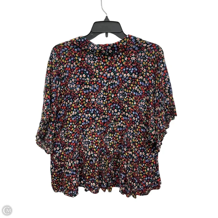Top Short Sleeve By Maeve In Floral Print, Size: S