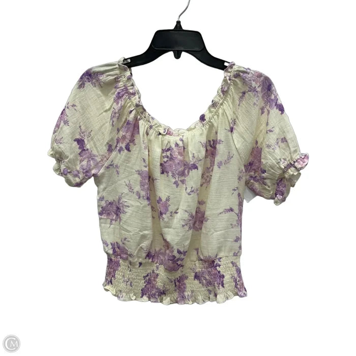 Top Short Sleeve By Mystree In Floral Print, Size: S