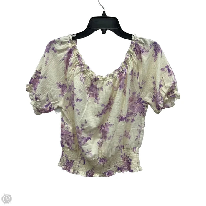 Top Short Sleeve By Mystree In Floral Print, Size: S