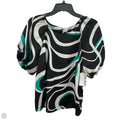 Top Short Sleeve By Nine West Apparel In Black & Green, Size: M