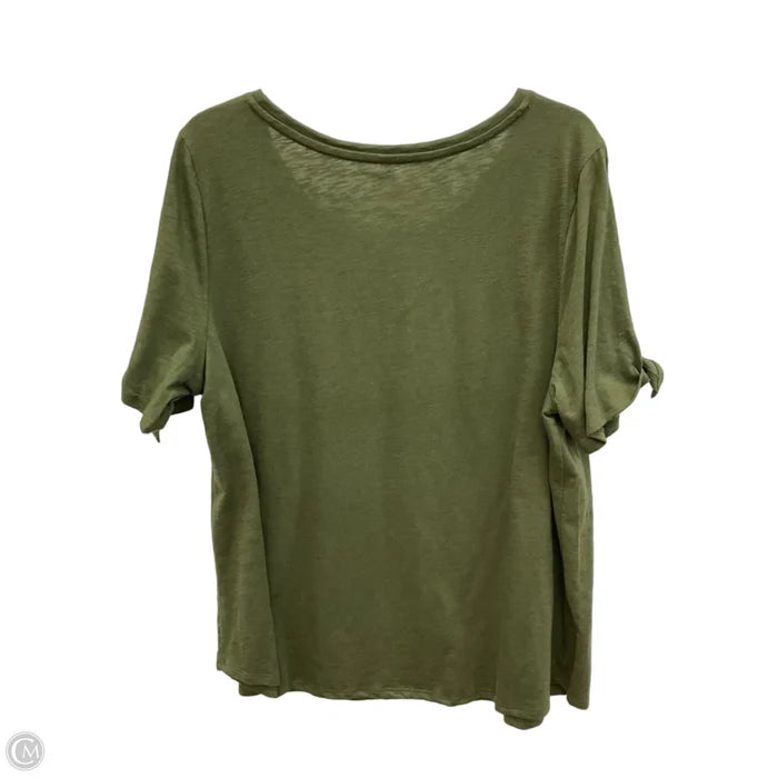 Top Short Sleeve By St Johns Bay In Green, Size: 1x