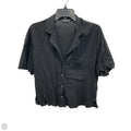 Top Short Sleeve By Stradivarius In Black, Size: L