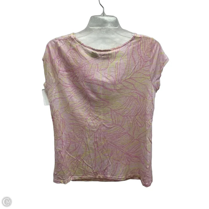 Top Short Sleeve By Tahari In Floral Print, Size: S