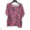 Top Short Sleeve By Talbots In Blue & Pink, Size: 3x