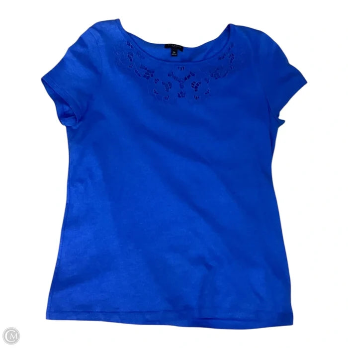 Top Short Sleeve By Talbots In Blue, Size: Mp