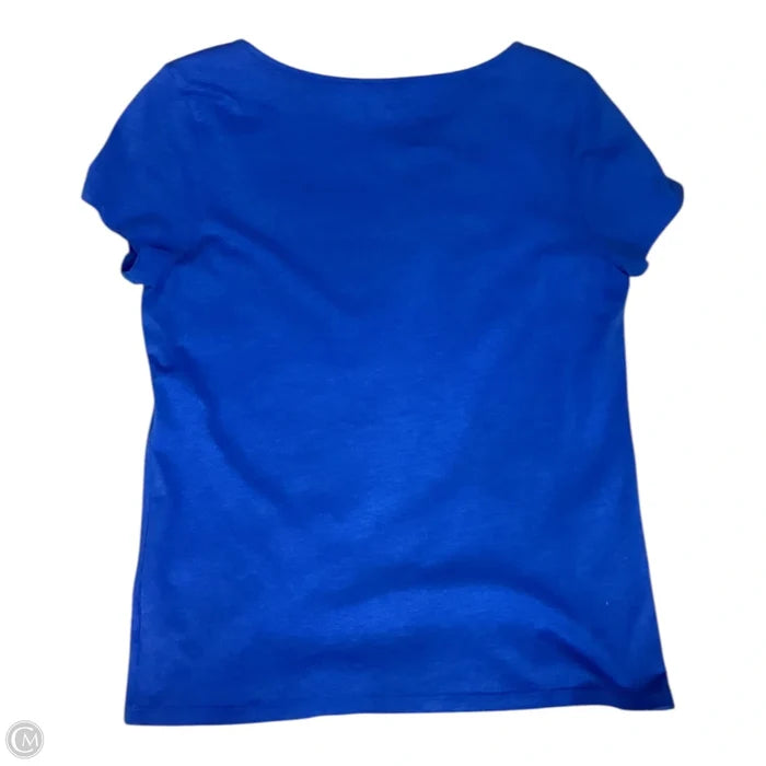 Top Short Sleeve By Talbots In Blue, Size: Mp