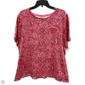 Top Short Sleeve By Talbots In Pink & Red, Size: 3x