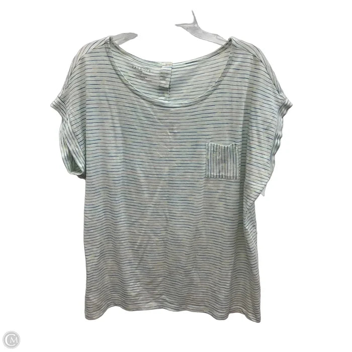 Top Short Sleeve By Talbots In Striped Pattern, Size: 2x