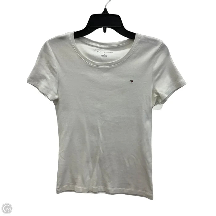 Top Short Sleeve By Tommy Hilfiger In White, Size: S