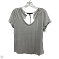 Top Short Sleeve By White House Black Market In Silver, Size: M