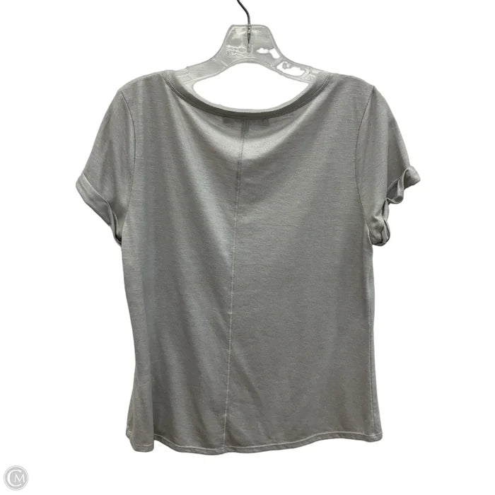 Top Short Sleeve By White House Black Market In Silver, Size: M