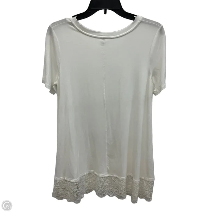 Top Short Sleeve By Zenana In White, Size: S