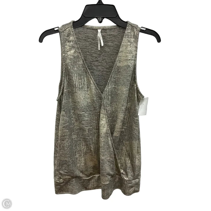 Top Sleeveless By Anthropologie In Gold, Size: Xs