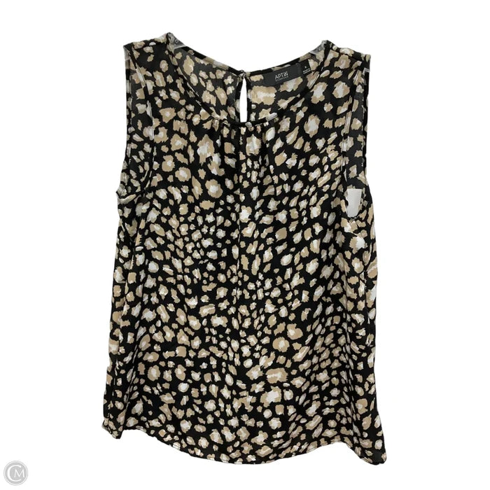Top Sleeveless By Apt 9 In Black & Brown, Size: S