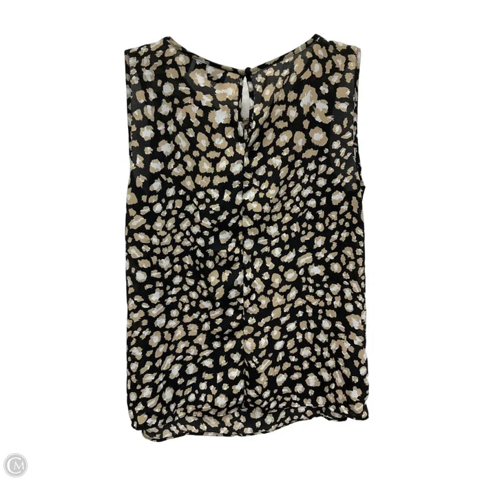 Top Sleeveless By Apt 9 In Black & Brown, Size: S
