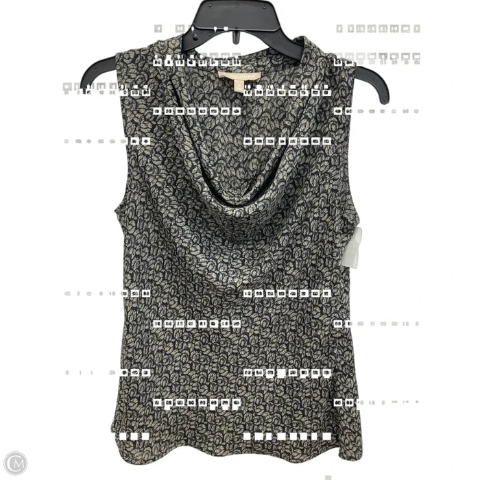 Top Sleeveless By Banana Republic In Black & Grey, Size: S
