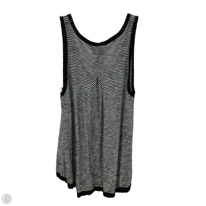 Top Sleeveless By Banana Republic In Black & Grey, Size: S
