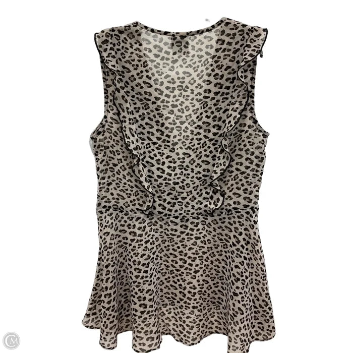 Top Sleeveless By Cabi In Animal Print, Size: Xs