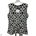 Top Sleeveless By Cmc In Black & White, Size: L