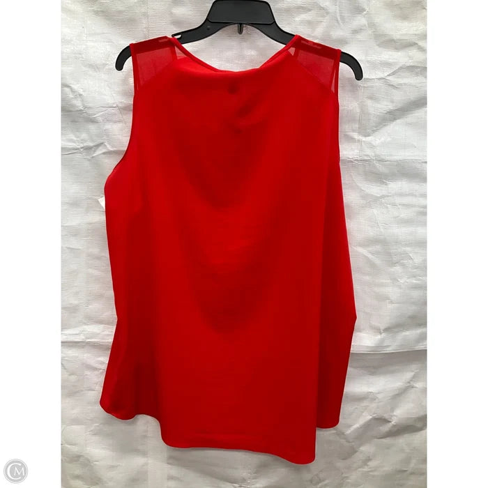 Top Sleeveless By Ellen Tracy In Red, Size: Xl