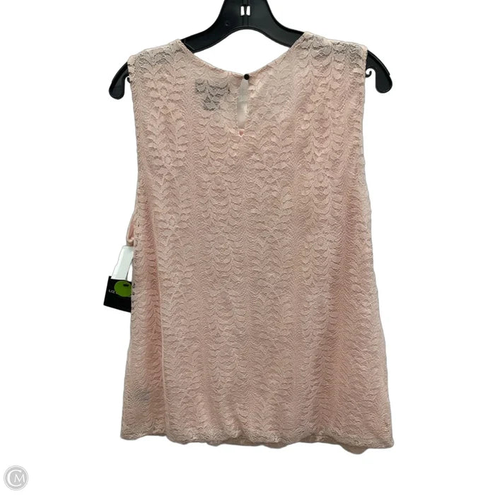 Top Sleeveless By Liz Claiborne In Pink, Size: Xl