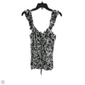 Top Sleeveless By Loft In Black & White, Size: M
