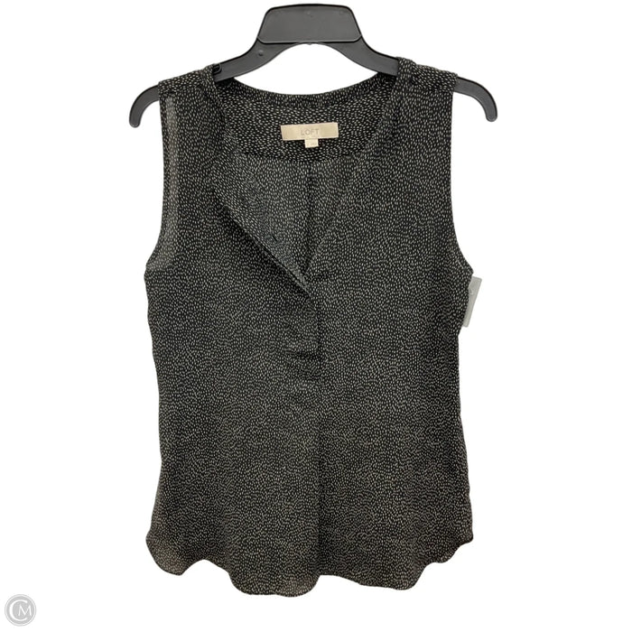 Top Sleeveless By Loft In Black & White, Size: S