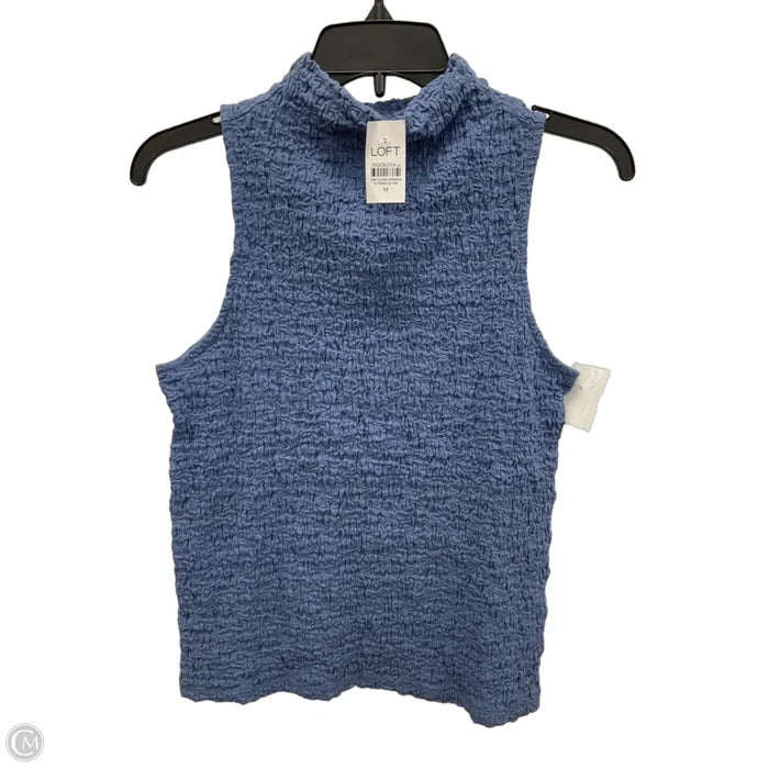 Top Sleeveless By Loft In Blue, Size: M