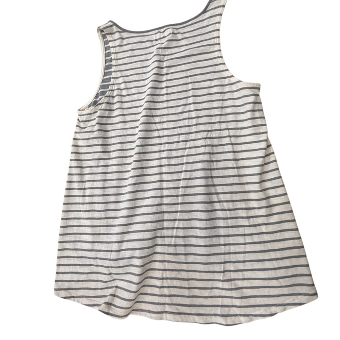 Top Sleeveless By Madewell In Grey & White, Size:S