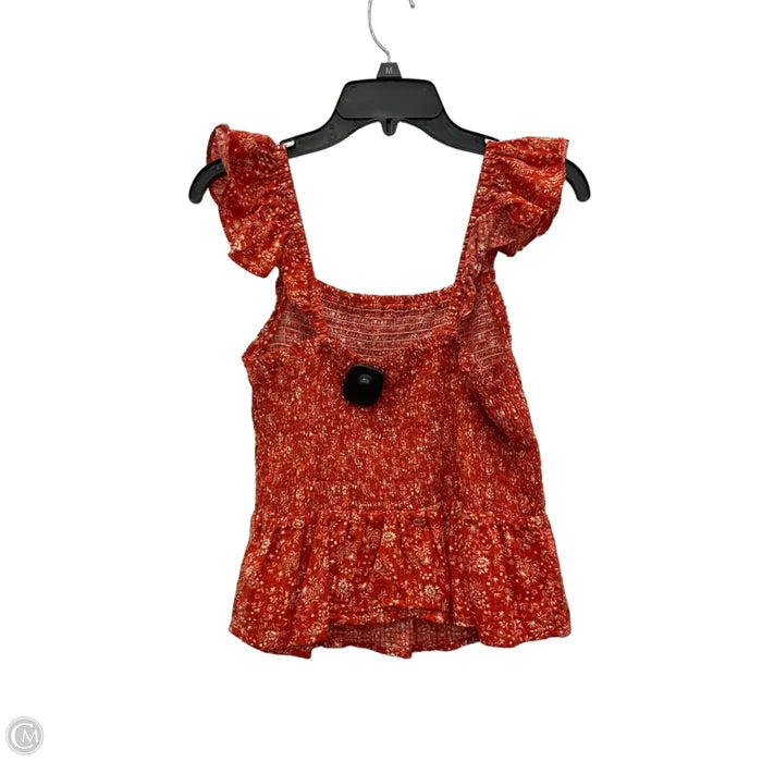 Top Sleeveless By Madewell In Red, Size: S